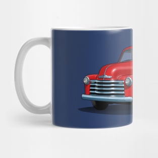 red 1949 chevrolet pick up truck Mug